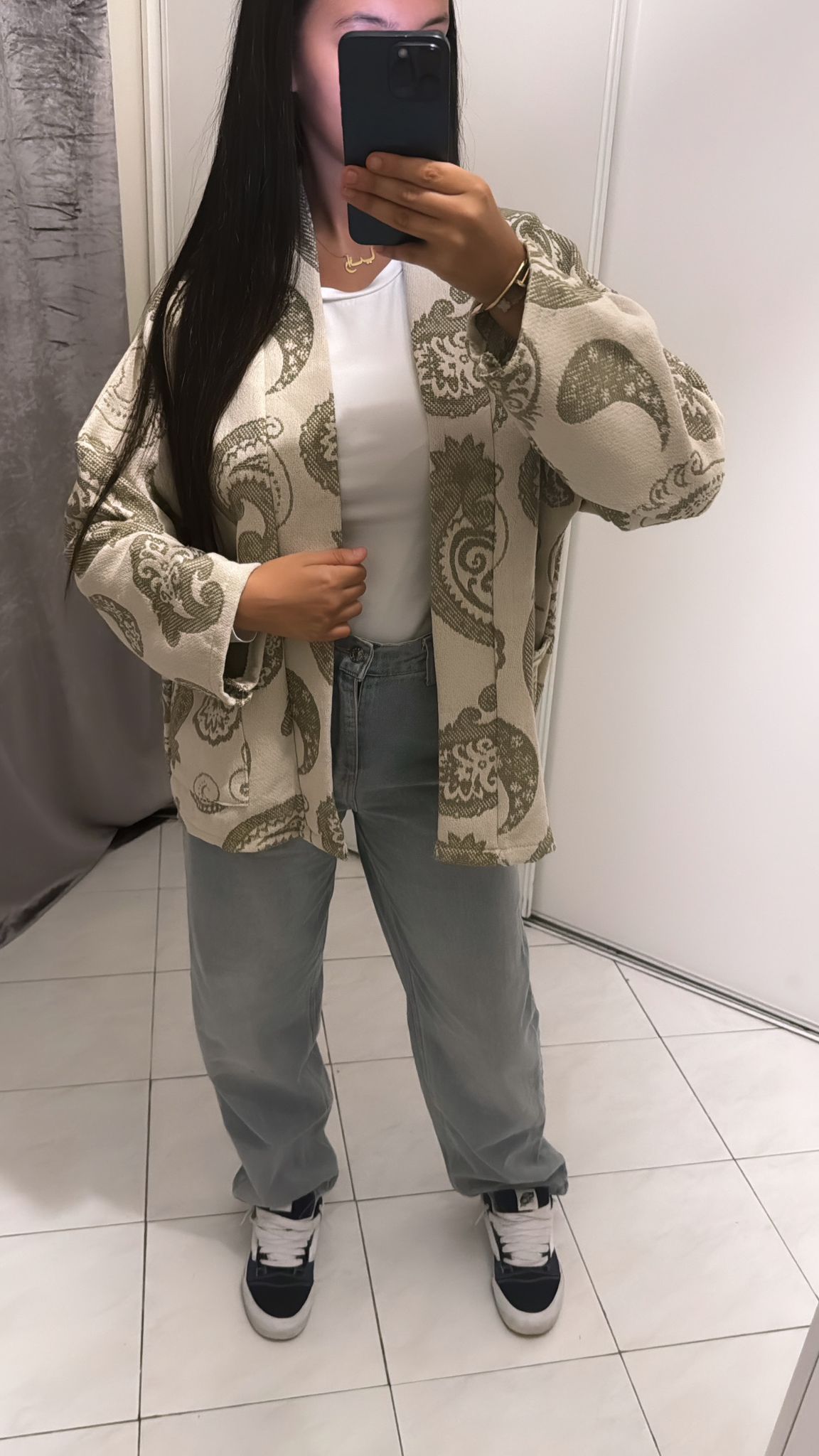 Vestes à motif vert