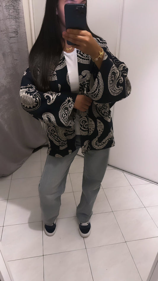 Vestes à motif bleu marine